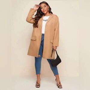 Boohoo Elegant Camel Trench Coat